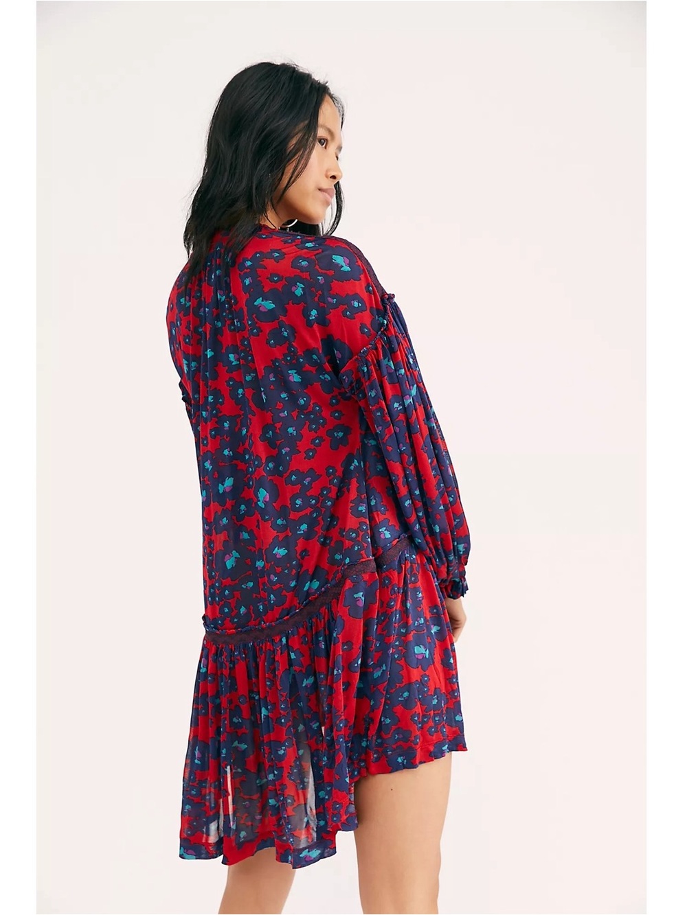 Free People Love Letter Floral Tunic Long Sleeve Dress - Picture 2 of 11